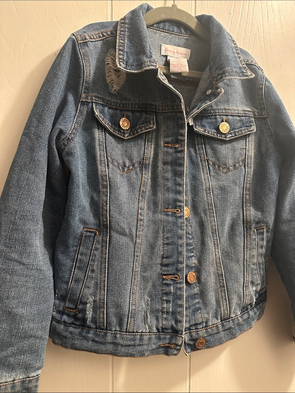 Tommy Bahama Girls' Light Blue Denim Jacket with Button Front